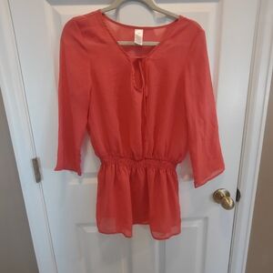Chic Coral Women's Blouse